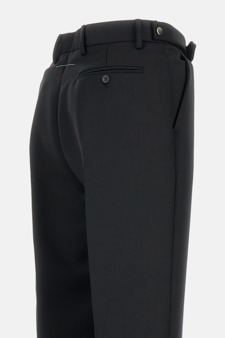 Mm6 Maison Margiela Mm6 By Maison Margiela Tailored Black Trousers With Front Zip In Black