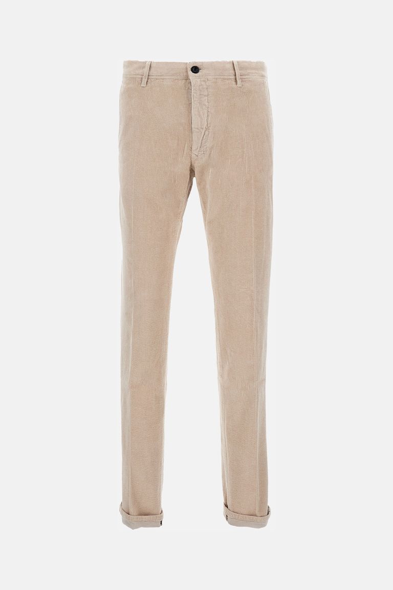 Incotex Venezia 1951 Straight-leg Cotton-blend Moleskin Trousers In Sand