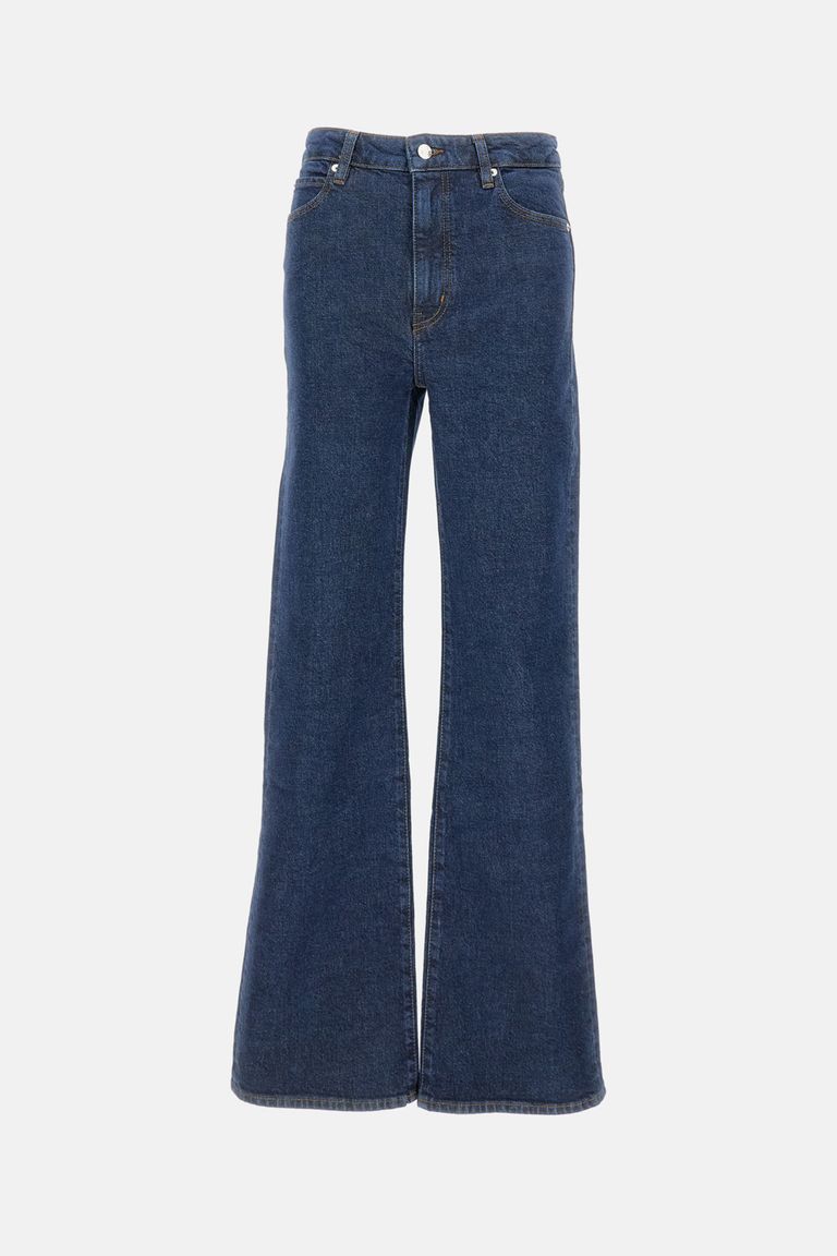 Frame Le Palazzo High-waisted Jeans In Blue