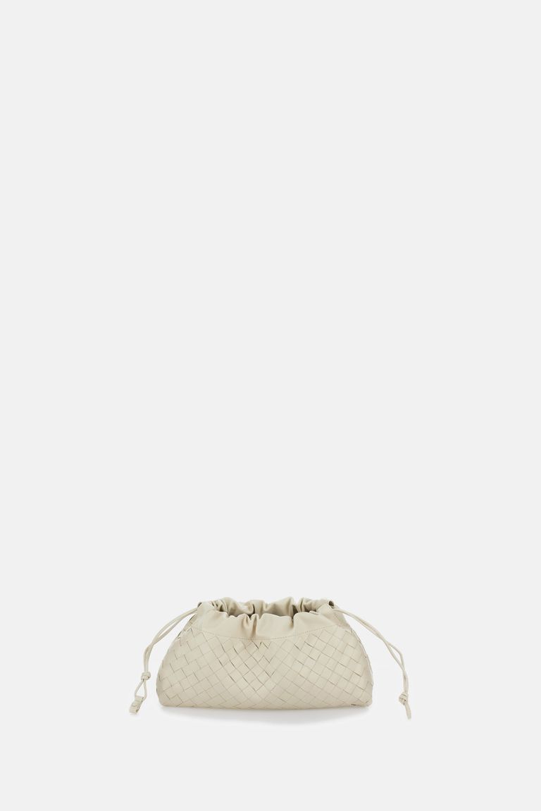 Bottega Veneta Dust Bag Pouch With Chain In Sand