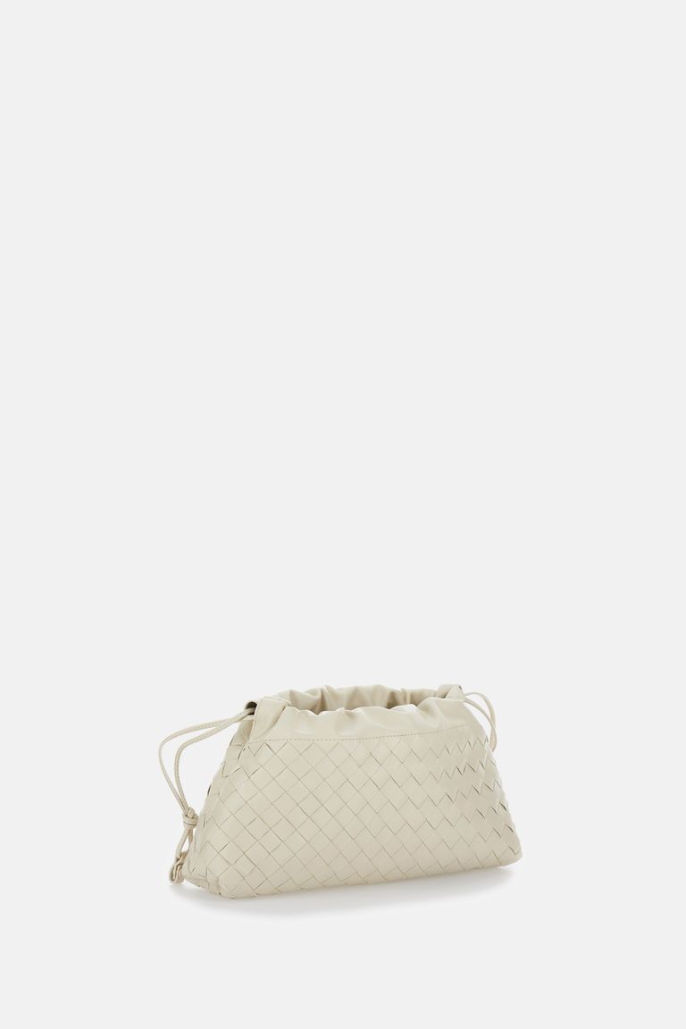 Bottega Veneta Dust Bag Pouch With Chain In Sand