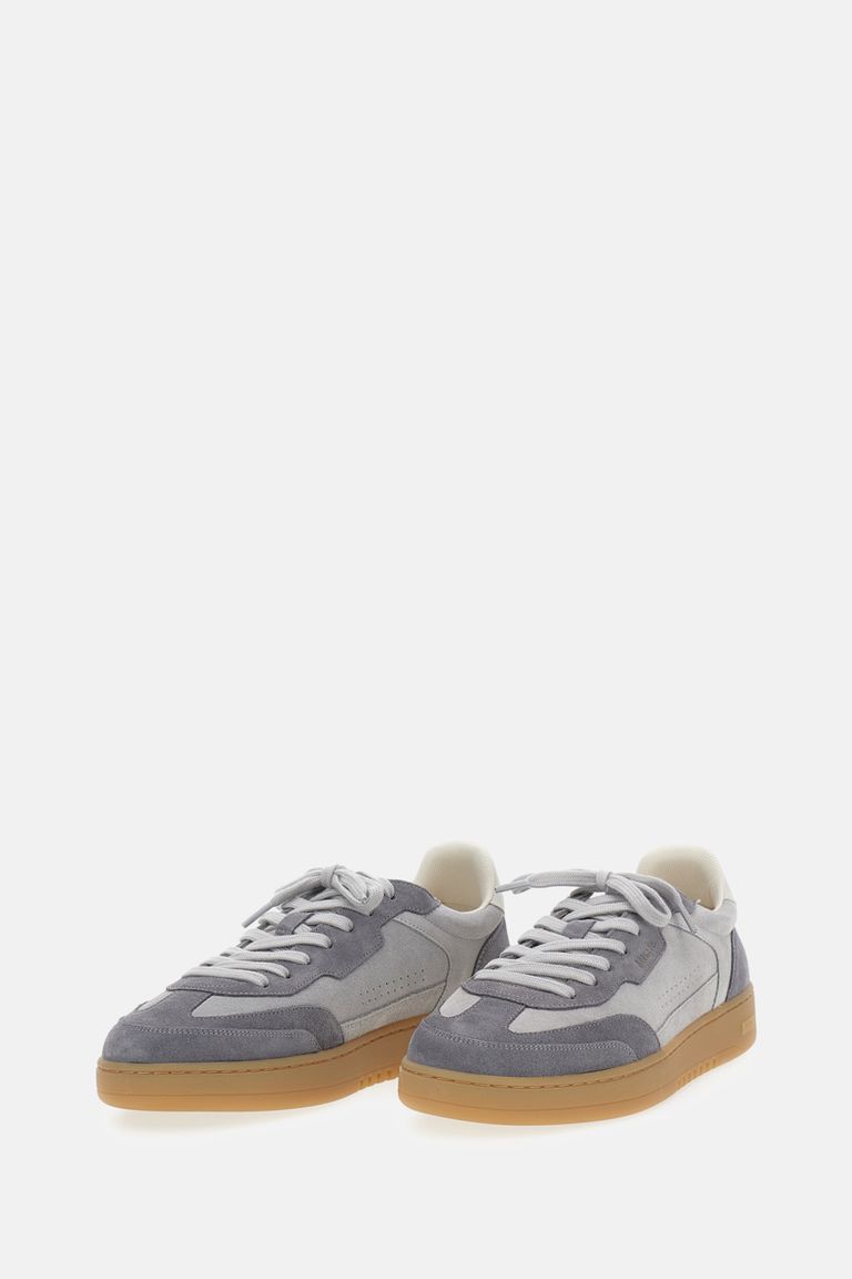Axel Arigato Leather And Suede Sneakers With Embossed Logo In Gray