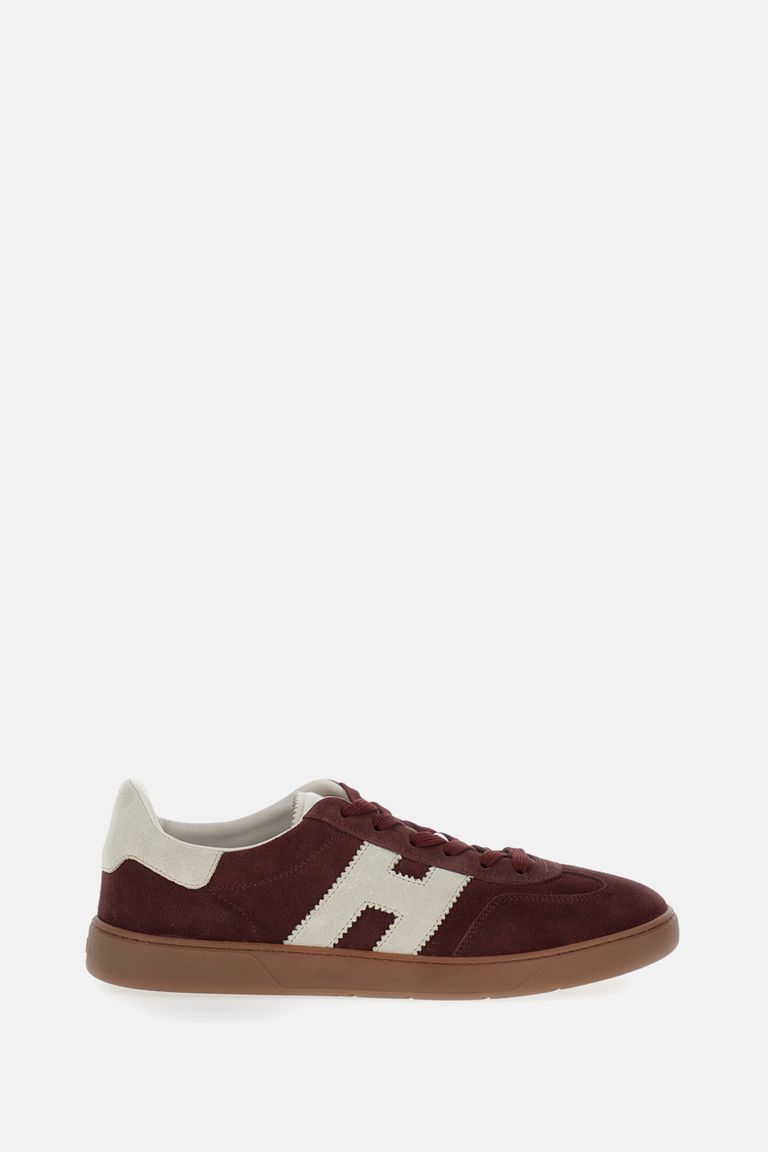Hogan Stylish Leather Sneakers Suede Finish In Red