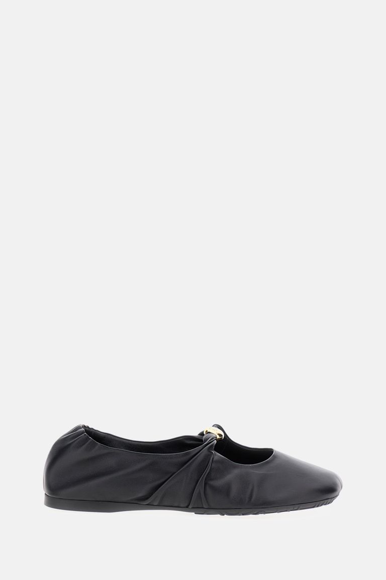 Loewe Women Pebble Ballerina In Nappa Leather In Black